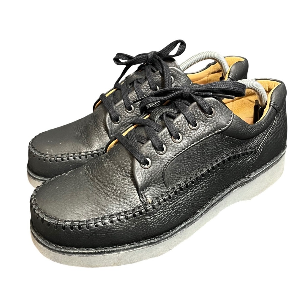 Samuel Hubbard 'Get-Up' Moc Toe‎ Derby Shoes Black Vibram Sole Mens Size 10 Wide